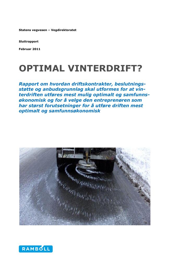 Forsiden av dokumentet Optimal vinterdrift?