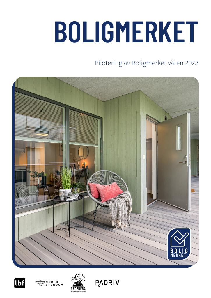 Forsiden av dokumentet Boligmerket, Pilotering av boligmerket våren 2023