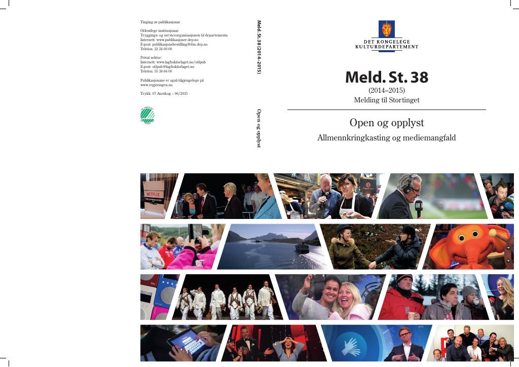 Forsiden av dokumentet Meld. St. 38 (2014–2015)