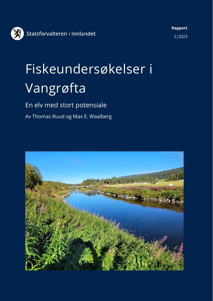 Forsiden av dokumentet Fiskeundersøkelser i Vangrøfta : en elv med stort potensiale