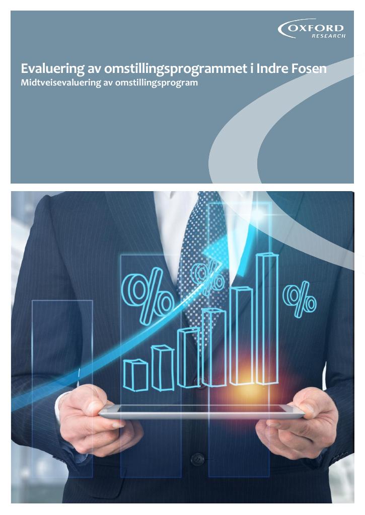 Forsiden av dokumentet Evaluering av omstillingsprogrammet i Indre Fosen : Midtveisevaluering av omstillingsprogram