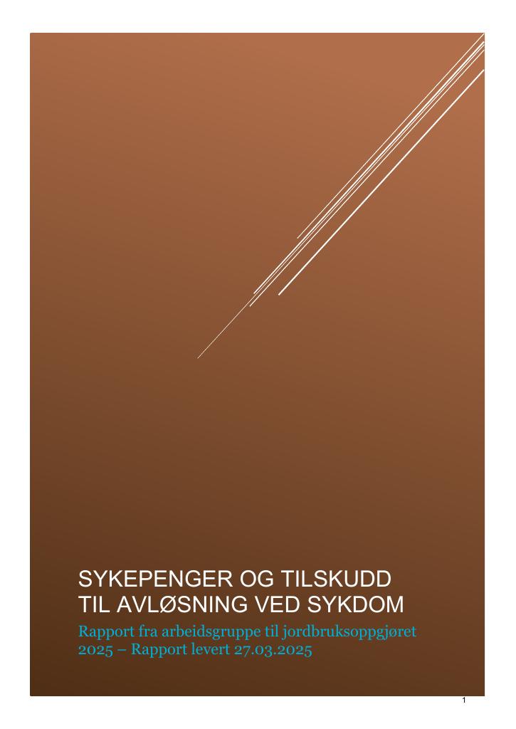 Forsiden av dokumentet Sykepenger og tilskudd til avløsning ved sykdom