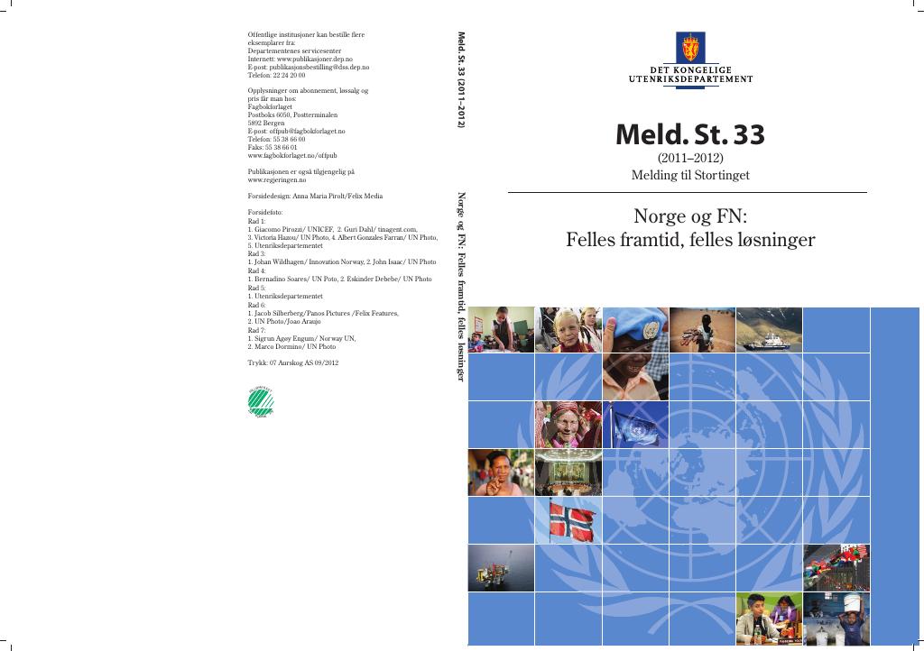 Forsiden av dokumentet Meld. St. 33 (2011–2012)