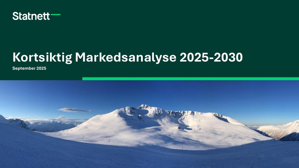Forsiden av dokumentet Kortsiktig Markedsanalyse 2025-2030