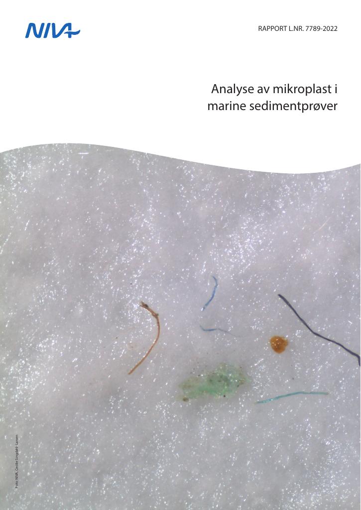 Forsiden av dokumentet Analyse av mikroplast i marine sedimentprøver
