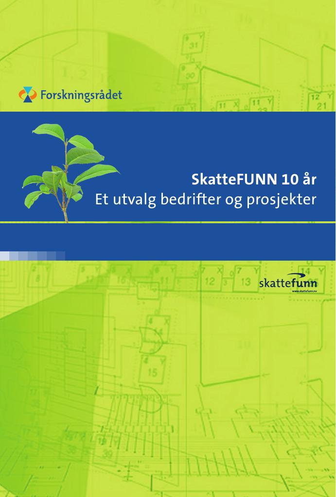 Forsiden av dokumentet SkatteFUNN 10 år