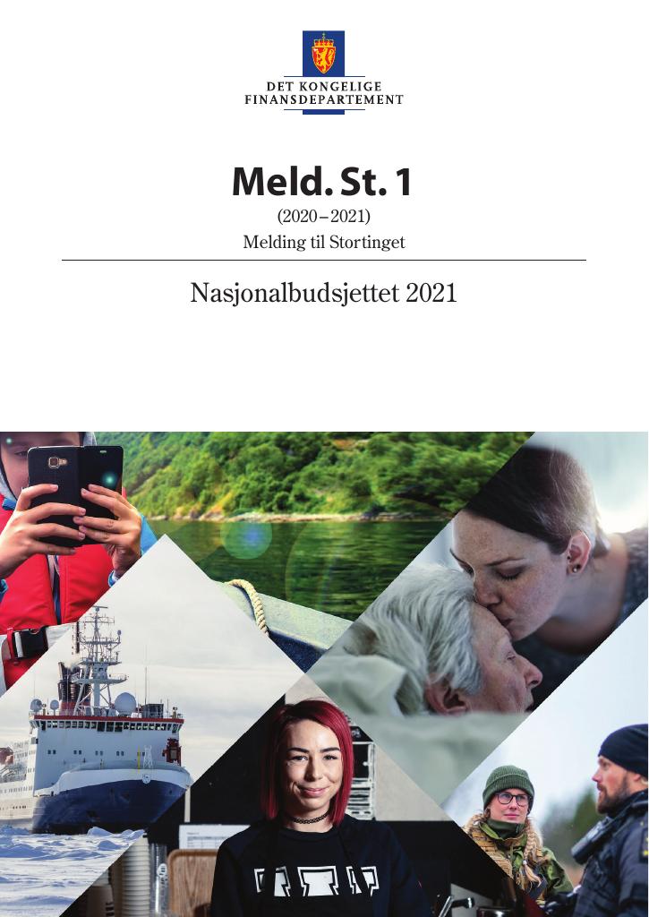 Forsiden av dokumentet Meld. St. 1 (2020–2021)