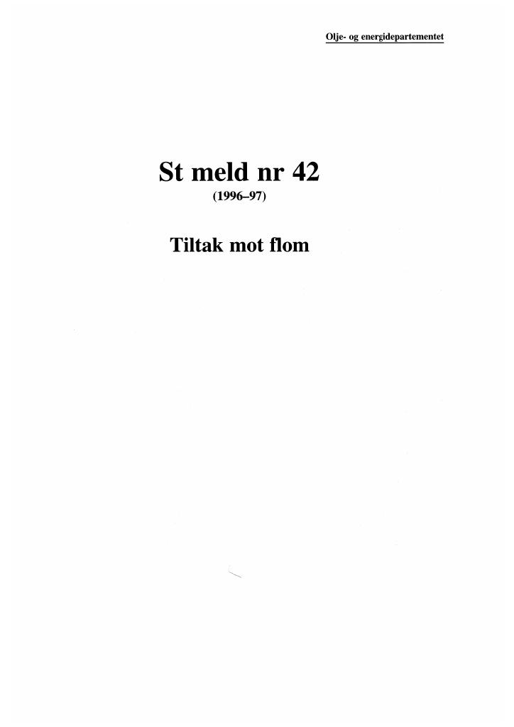 Forsiden av dokumentet Meld. St. 42 (1996-1997)