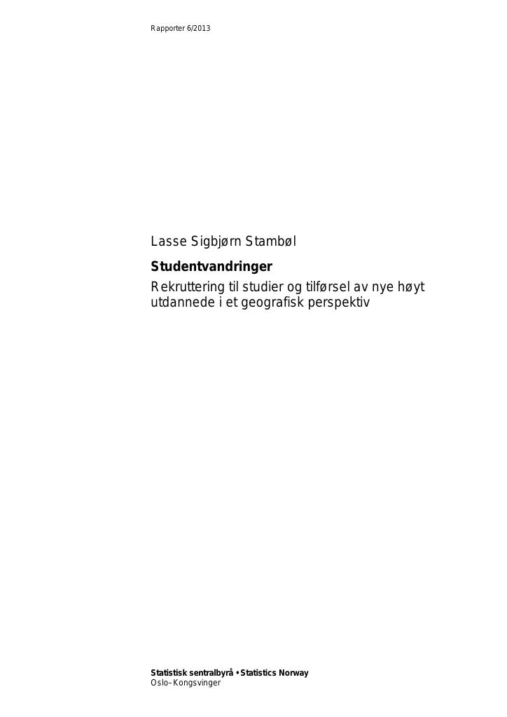 Forsiden av dokumentet Studentvandringer