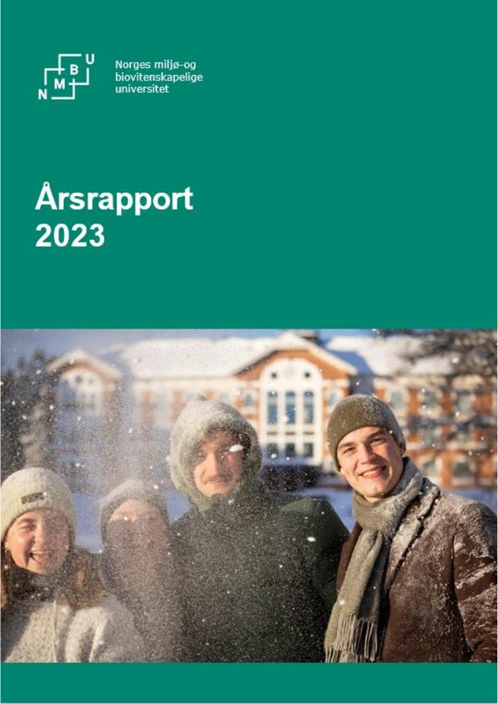 Forsiden av dokumentet Årsrapport Norges miljø- og biovitenskapelige universitet 2023