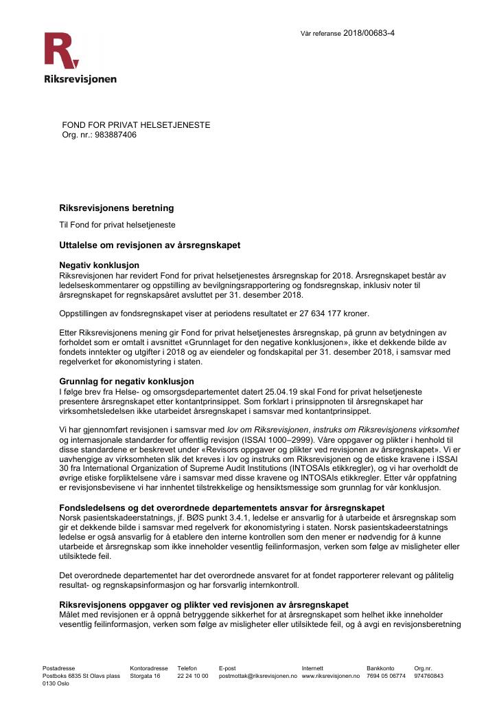 Forsiden av dokumentet Brev