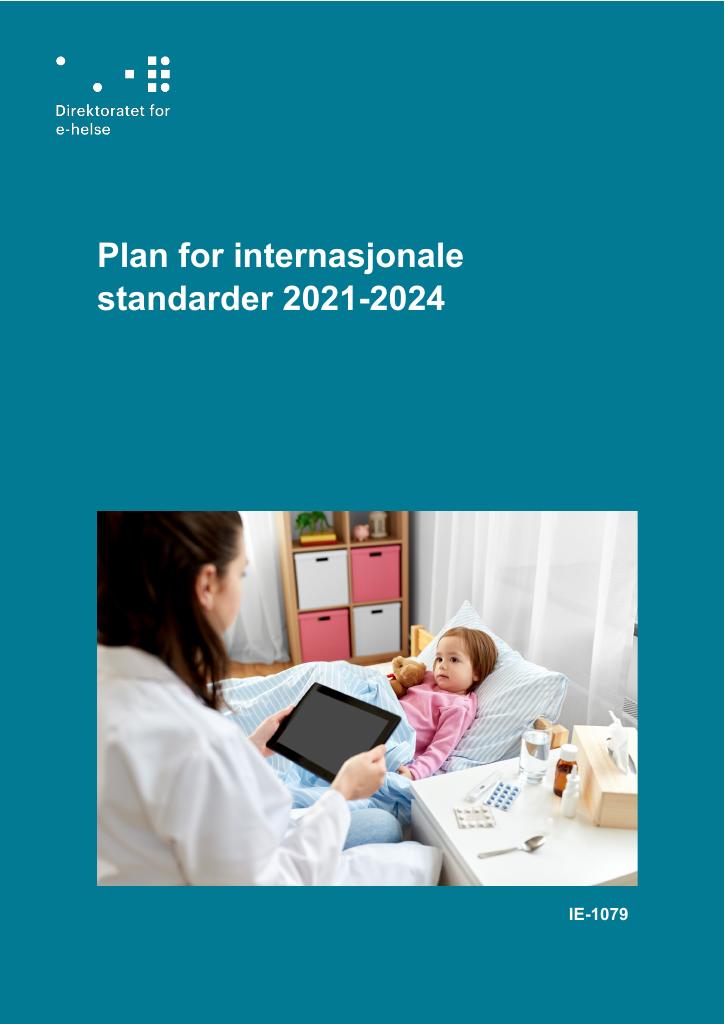 Forsiden av dokumentet Plan for internasjonale standarder 2021-2024