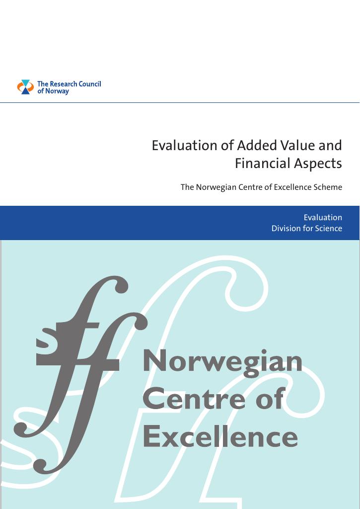 Forsiden av dokumentet Evaluation of Added Value and Financial Aspects