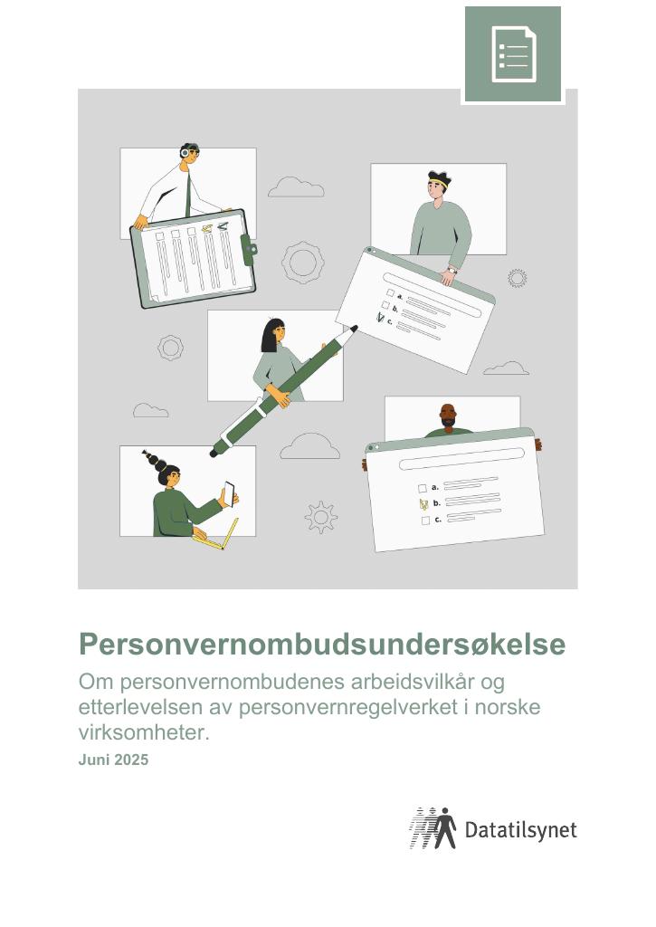 Forsiden av dokumentet Personvernombudsundersøkelse