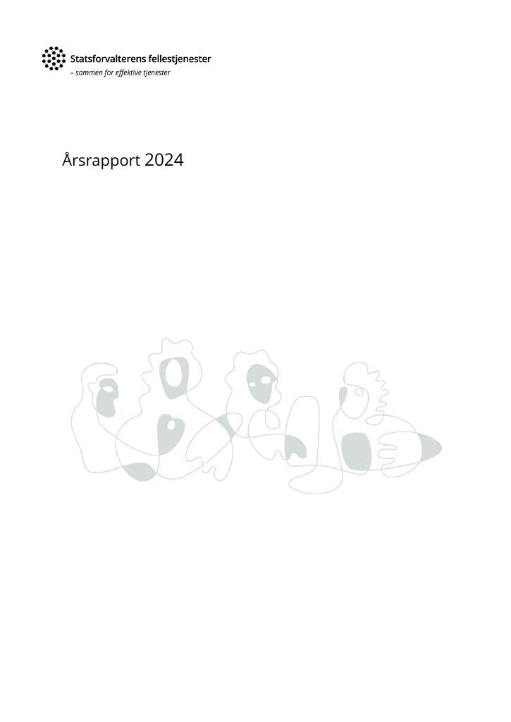 Forsiden av dokumentet Årsrapport Statsforvalternes fellestjenester (STAF) 2024