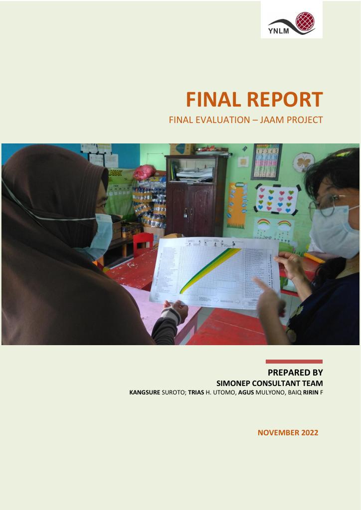 Forsiden av dokumentet Final Report - Final Evaluation JAAM Project