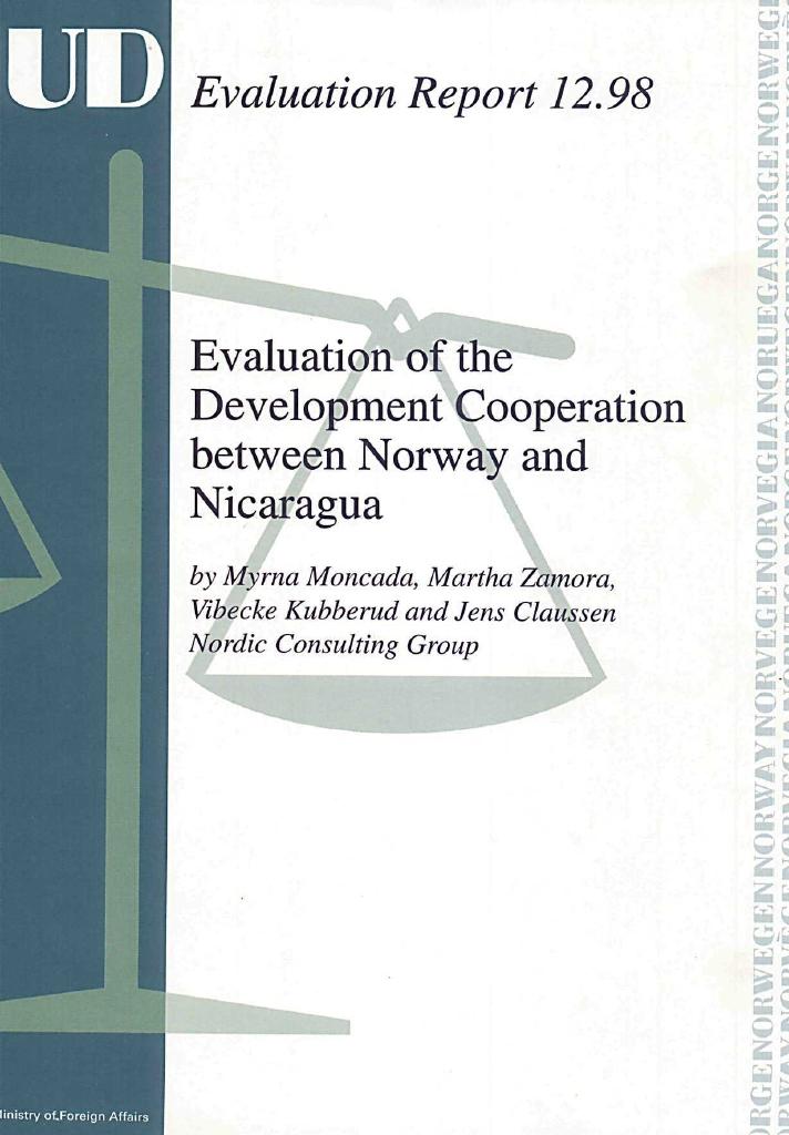 Forsiden av dokumentet Evaluation of the Development Cooperation between Norway and Nicaragua