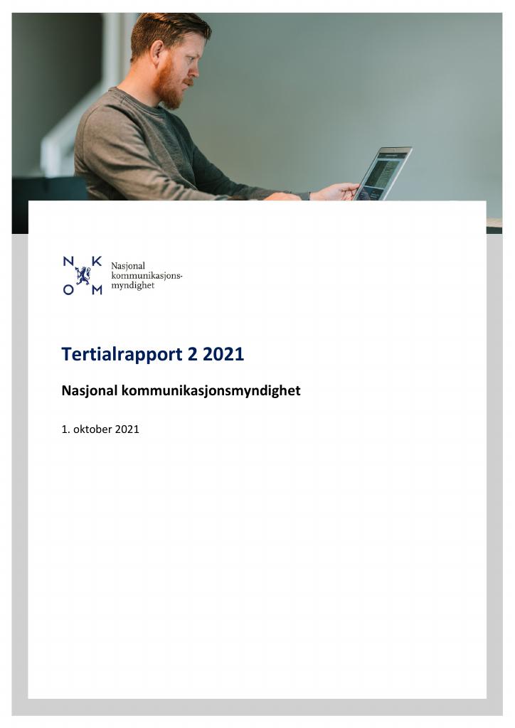 Forsiden av dokumentet Tertialrapport 2/2021