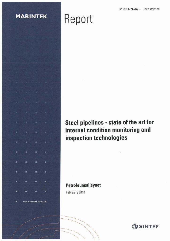 Forsiden av dokumentet Steel pipelines