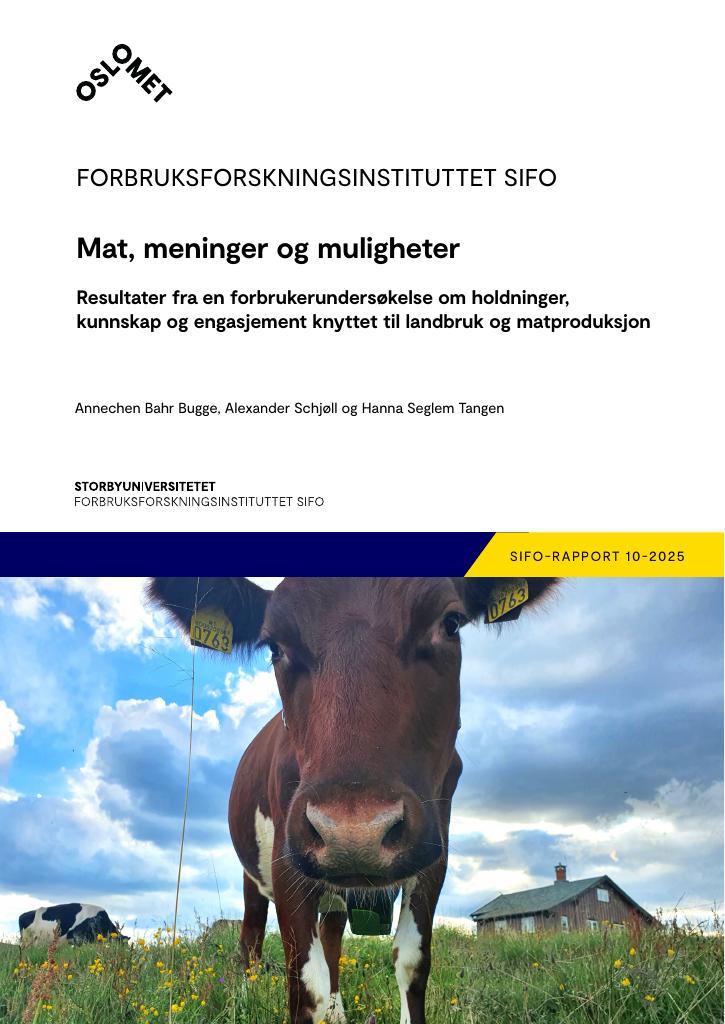 Forsiden av dokumentet Mat, meninger og muligheter