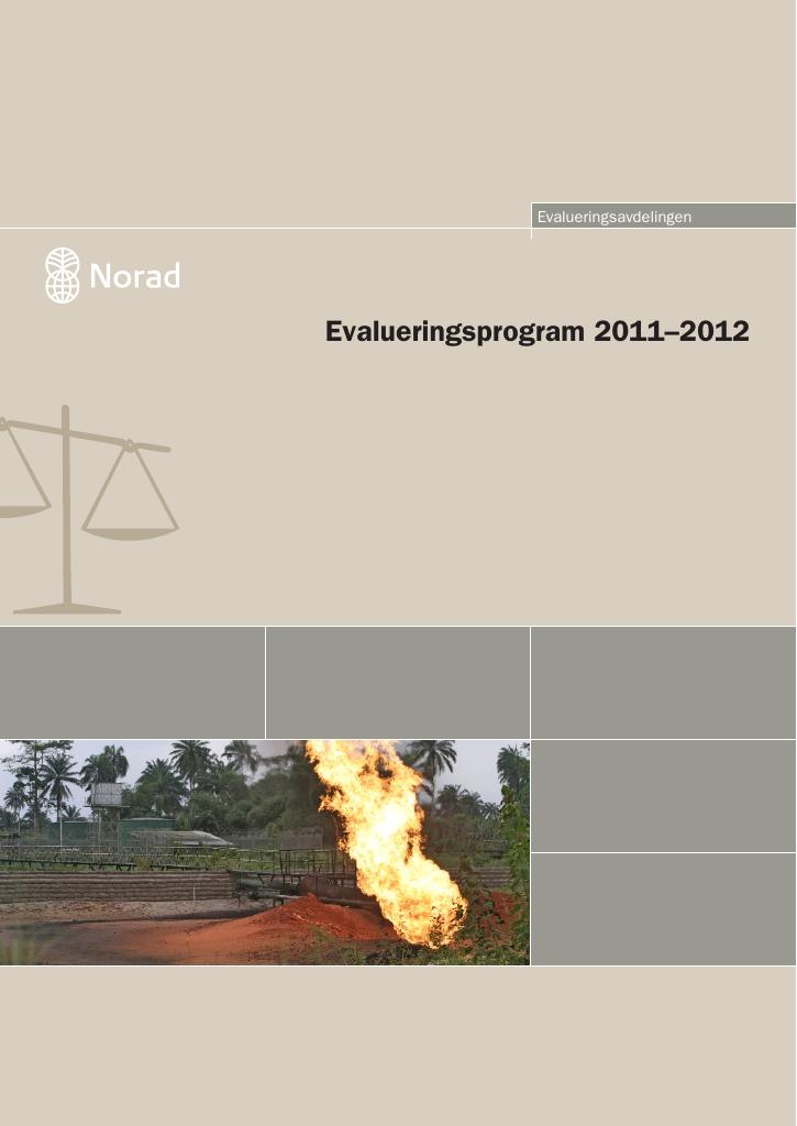 Forsiden av dokumentet Evalueringsprogram 2011–2012