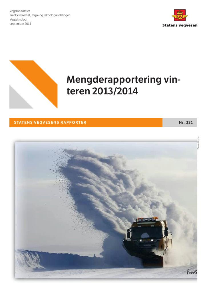 Forsiden av dokumentet Mengderapportering vinteren 2013/2014