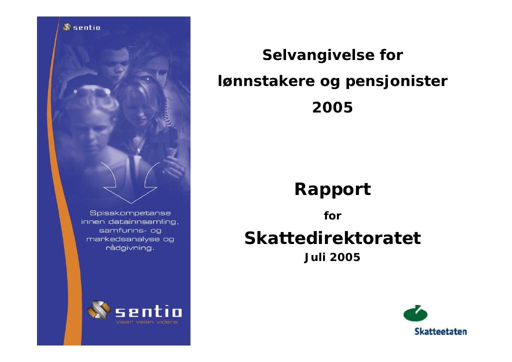 Forsiden av dokumentet Selvangivelse for lønnstakere og pensjonister 2005