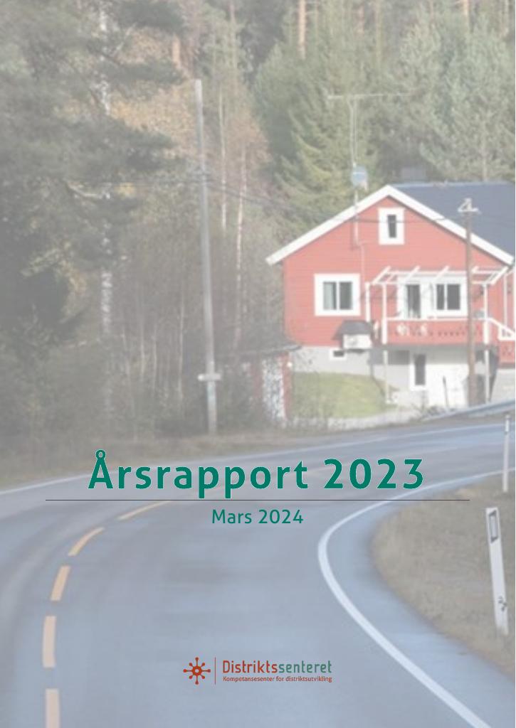 Forsiden av dokumentet Årsrapport Distriktssenteret 2023