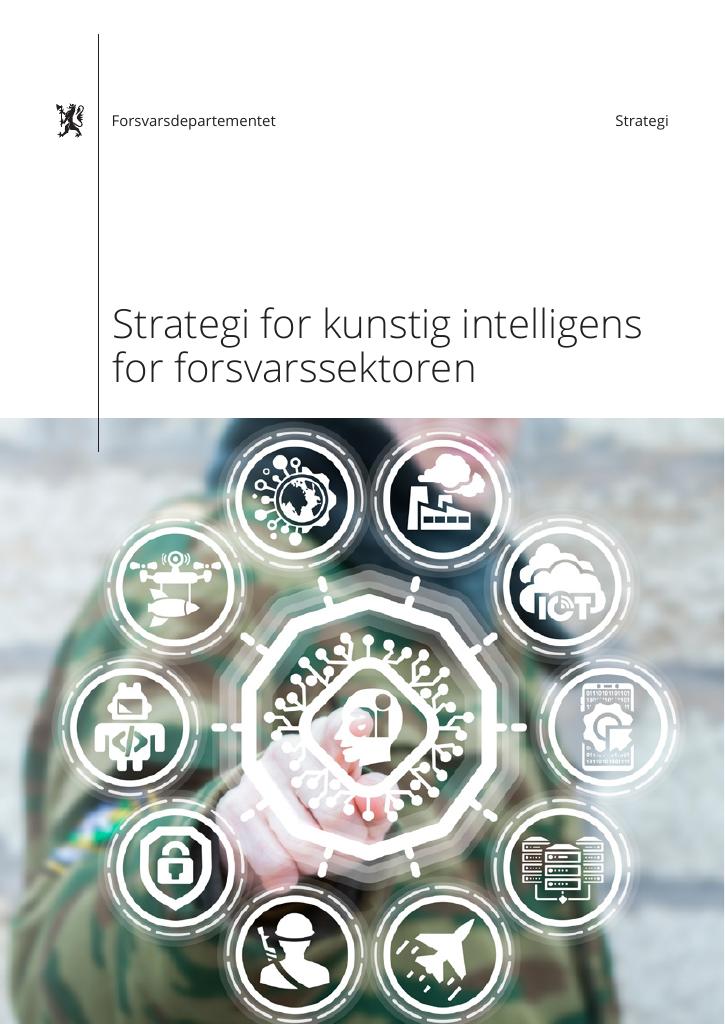 Forsiden av dokumentet Kunstig intelligens i forsvarssektoren