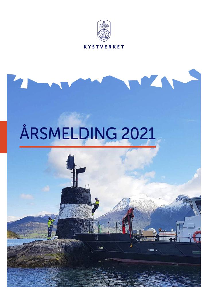Forsiden av dokumentet Årsrapport Kystverket 2021