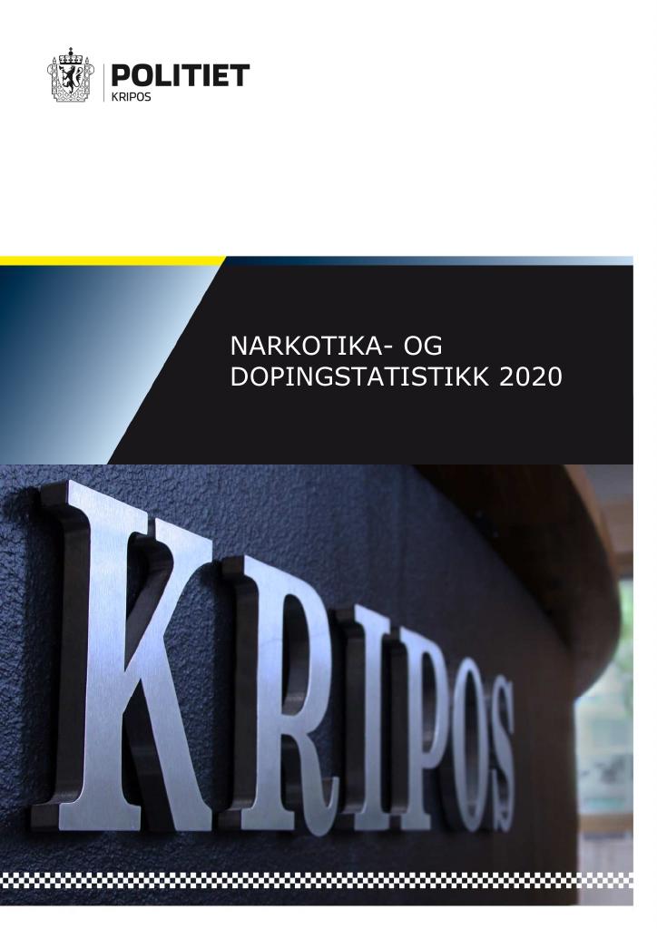 Forsiden av dokumentet Narkotika- og dopingstatistikk 2020