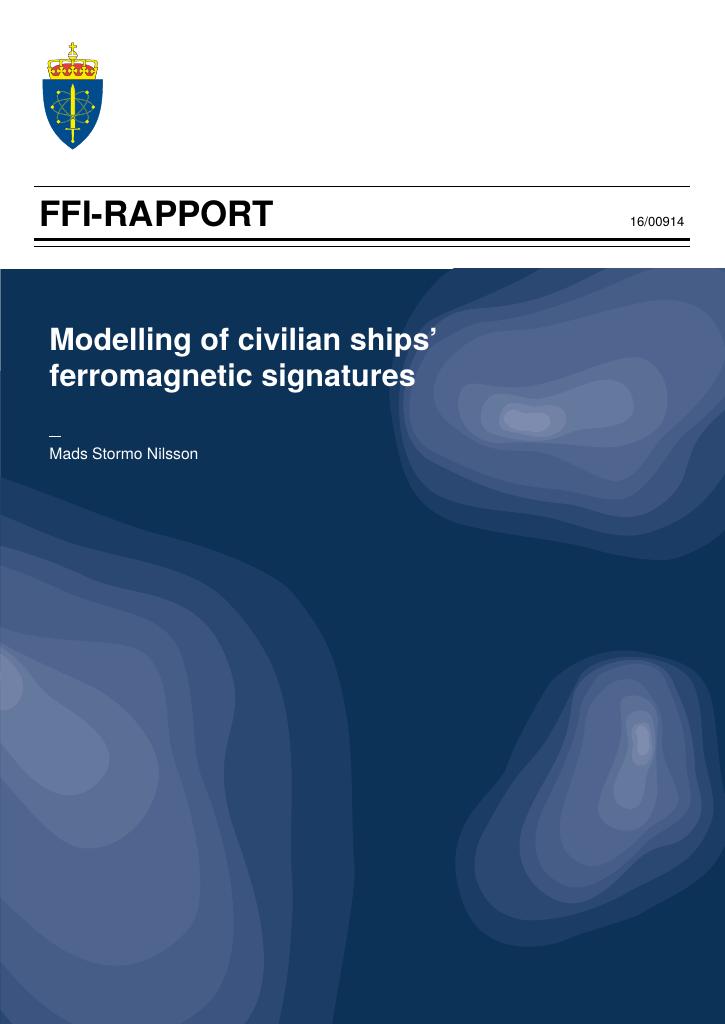 Forsiden av dokumentet Modelling of civilian ships' ferromagnetic signatures