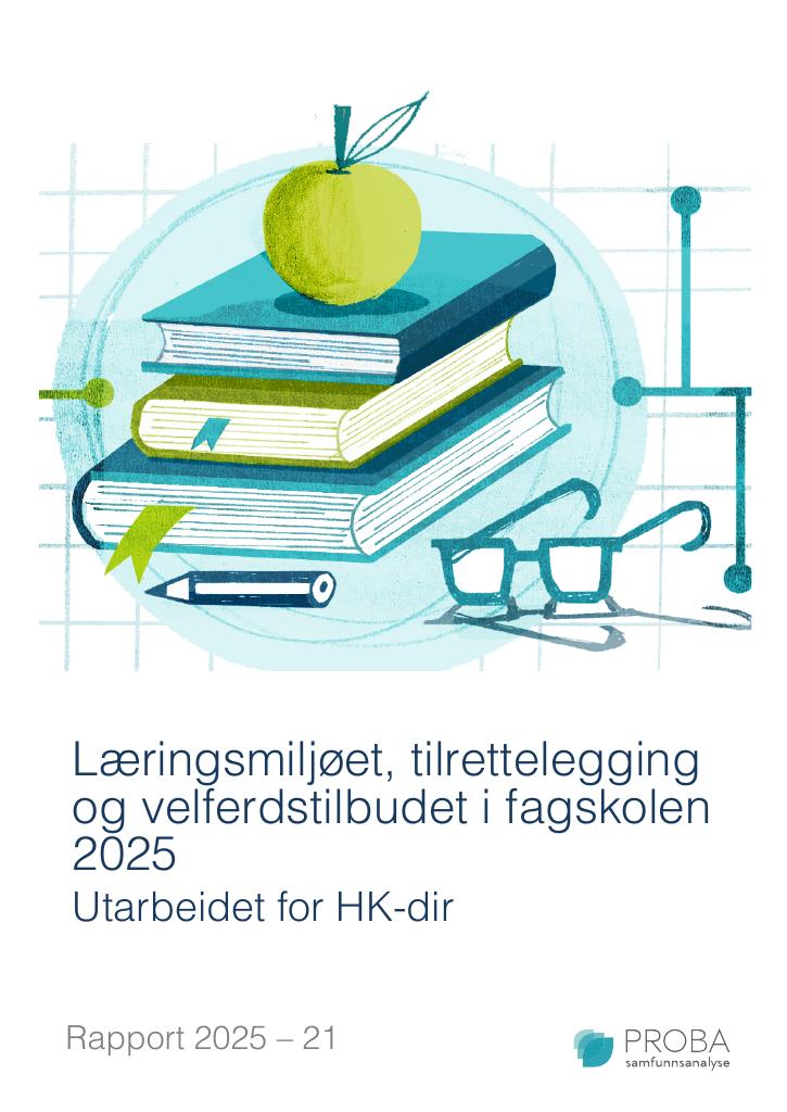 Forsiden av dokumentet Læringsmiljøet, tilrettelegging og velferdstilbudet i fagskolen 2025
