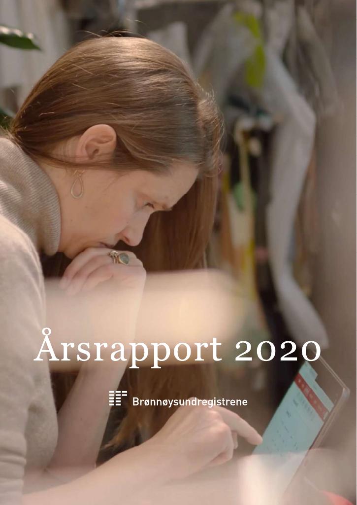Forsiden av dokumentet Årsrapport Brønnøysundregistrene