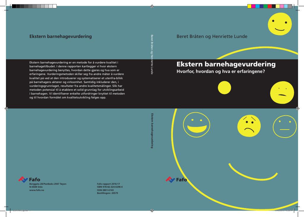 Forsiden av dokumentet Ekstern barnehagevurdering
