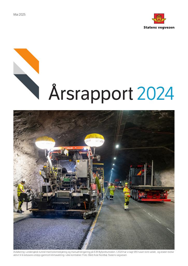 Forsiden av dokumentet Årsrapport Statens vegvesen 2024