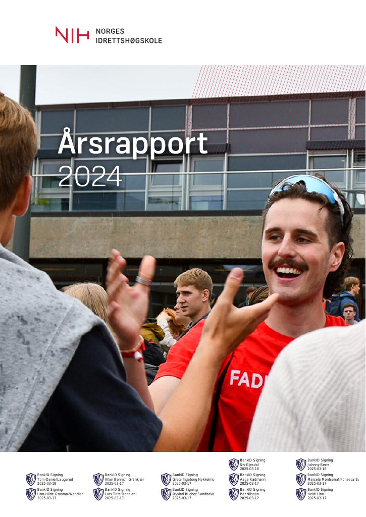 Forsiden av dokumentet Årsrapport Norges idrettshøgskole 2024